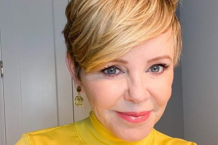 pixie haircut with long side bangs for women over 60