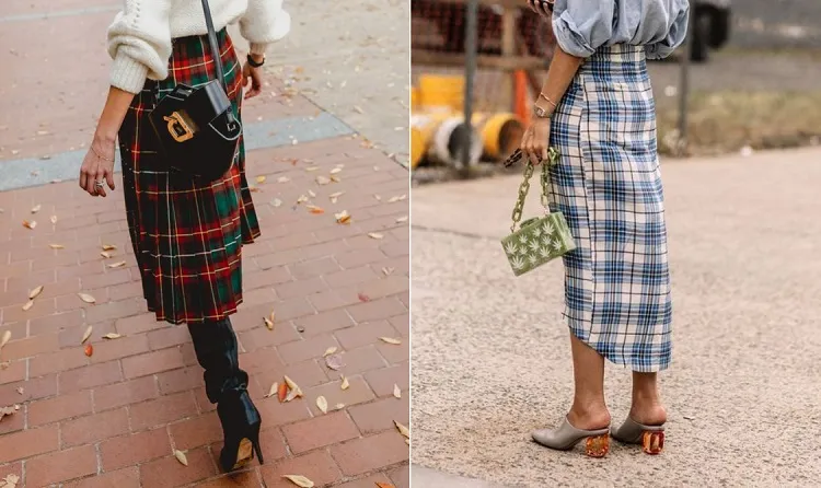 plaid vs tartan skirt difference outfit ideas women over 50