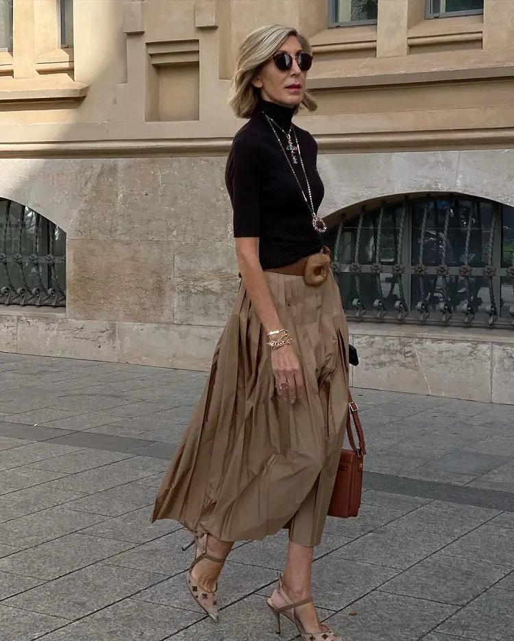 pleated skirts for women over 50