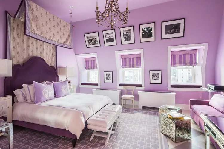popular bedroom colors 2023 lavender wall paint