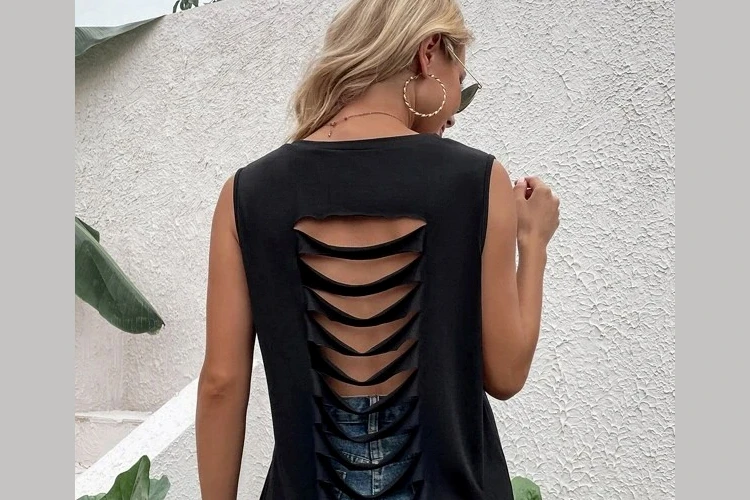 ripped black tank top idea for diy ers