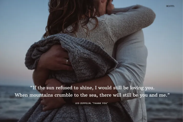 romantic relationship love quotes for her song lyrics led zeppelin thank you