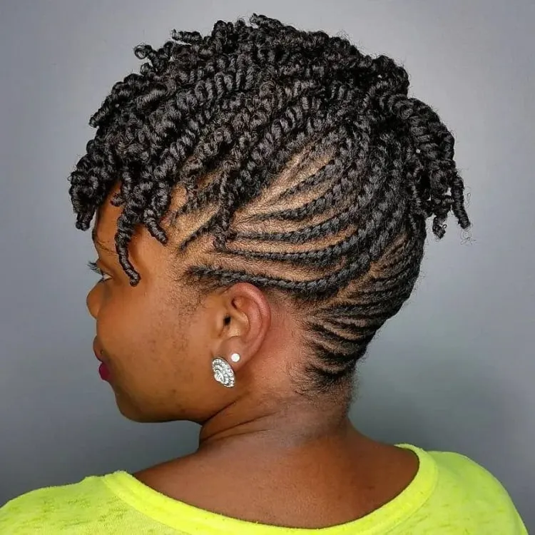 short flat twists hairstyle for summer