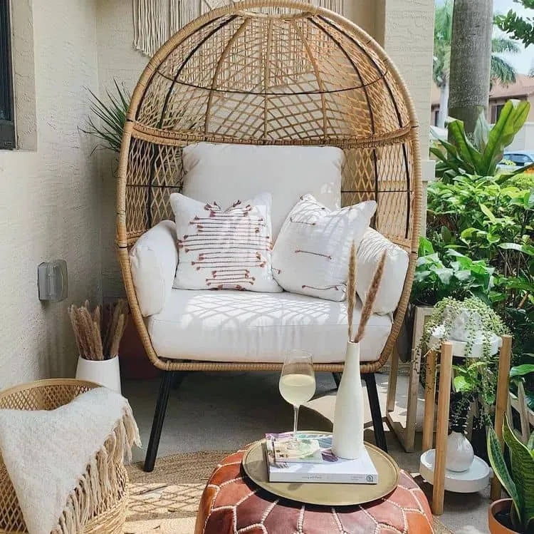 statement furniture for small patio
