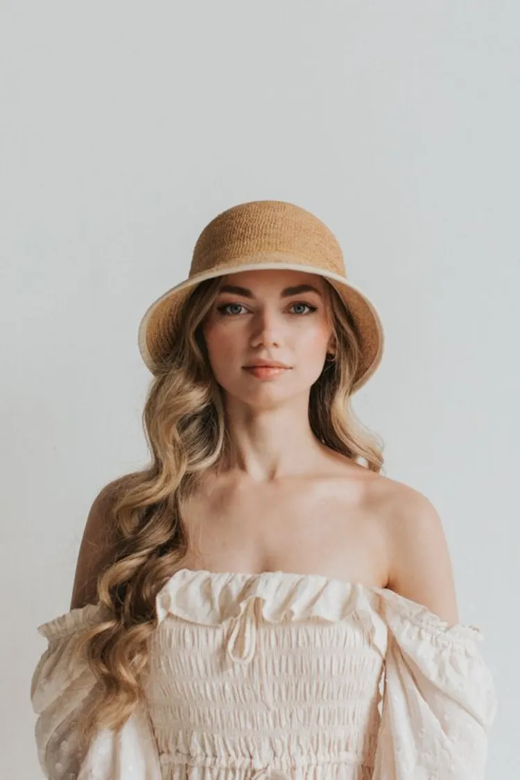 summer hats for petite women round straw crown hat