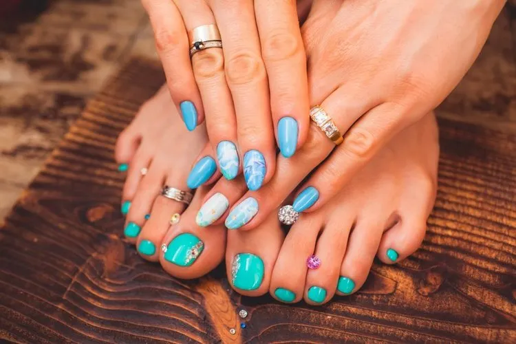 summer manicure and pedicure ideas for women over 50 original nail art