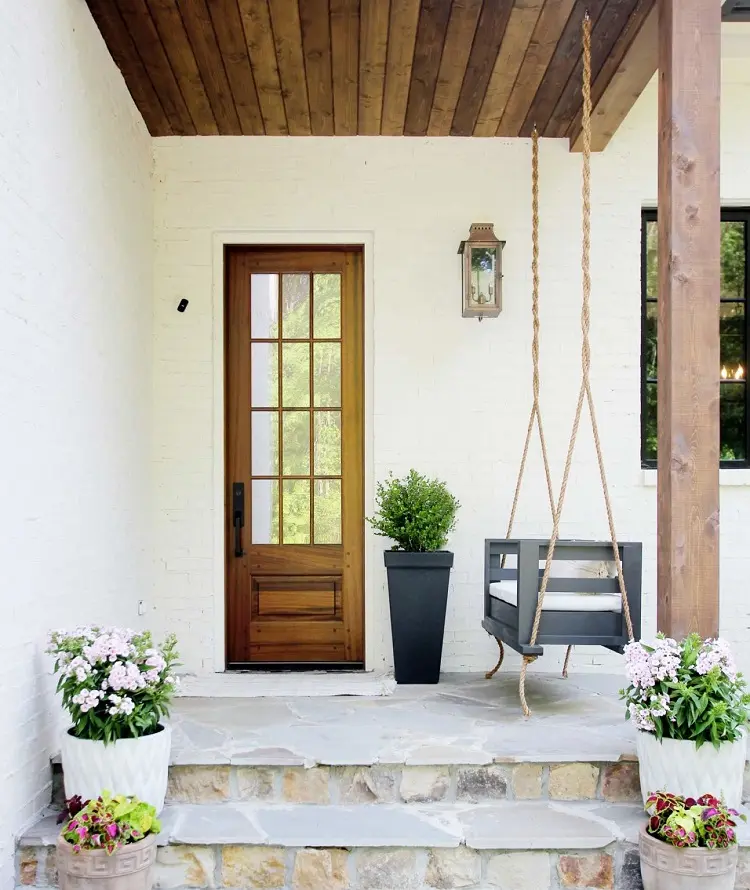 swing for a small front porch decor ideas
