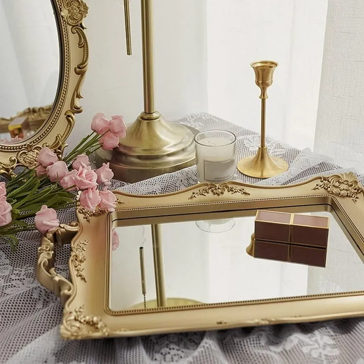 vintage gold tray