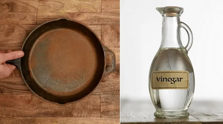 what not to clean with vinegar cast iron cookware