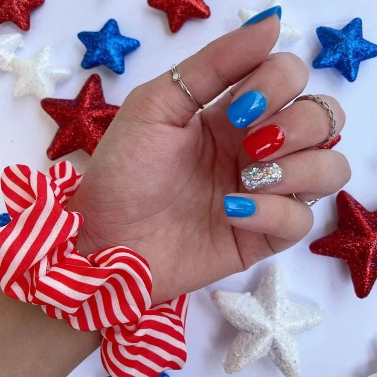 4th of july nail designs with glitter fourth of july nails 2023
