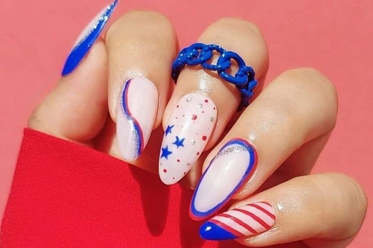 4th of july nail designs 2023 classy fourth of july nails