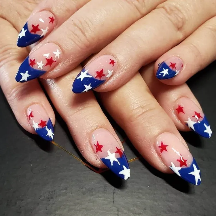 4th of july nails french tip french tips fourth of july nails