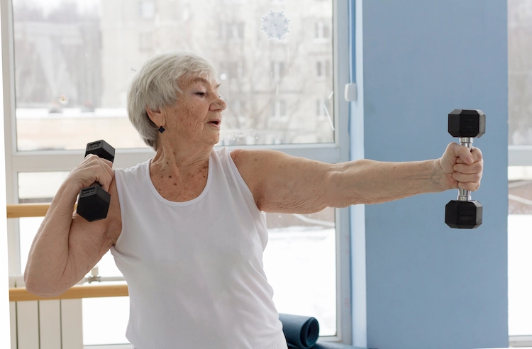 beneficial exercises for older people with light weights