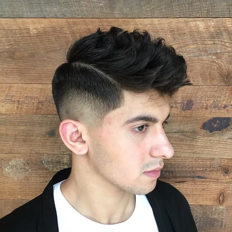 burst fade with side part