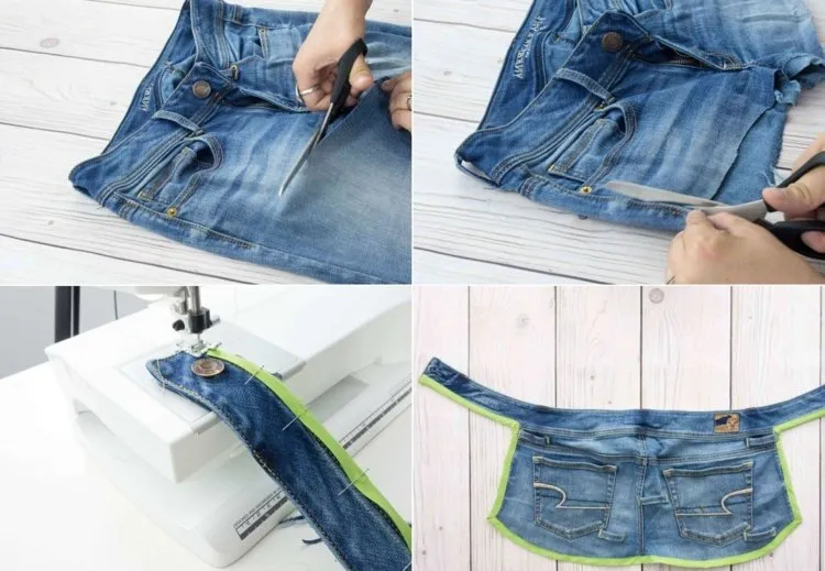 how to make a garden apron for tools from old jeans
