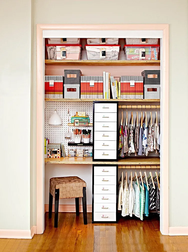 how to organize your papers in the closet