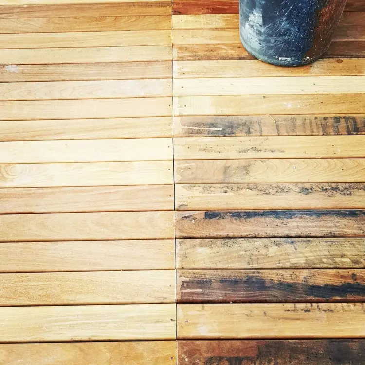 how to remove black stains from a wood deck guide