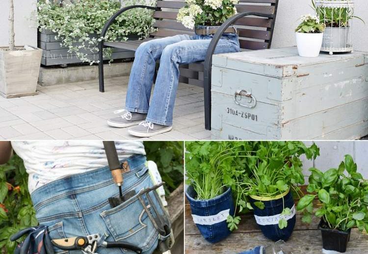 how to reuse and upcycle old jeans creative and original ideas for the garden