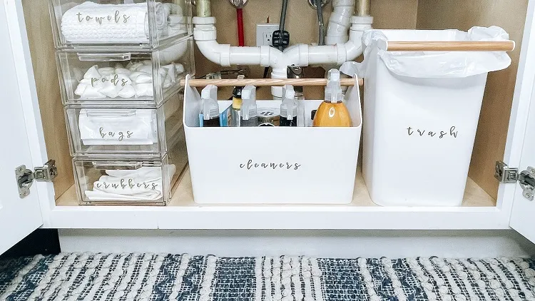how to use the under sink storage space in the kitchen