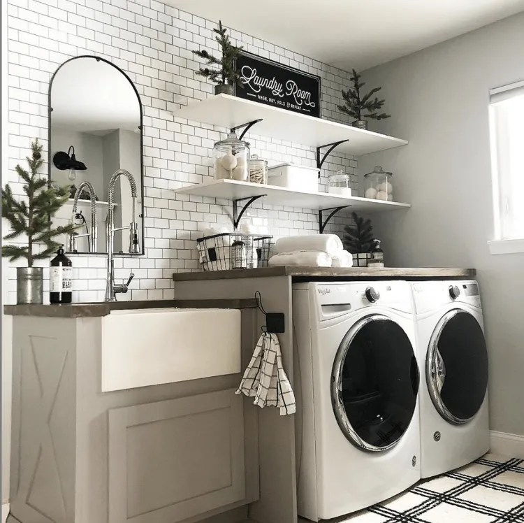 add a sink ideas for organizing laundry room