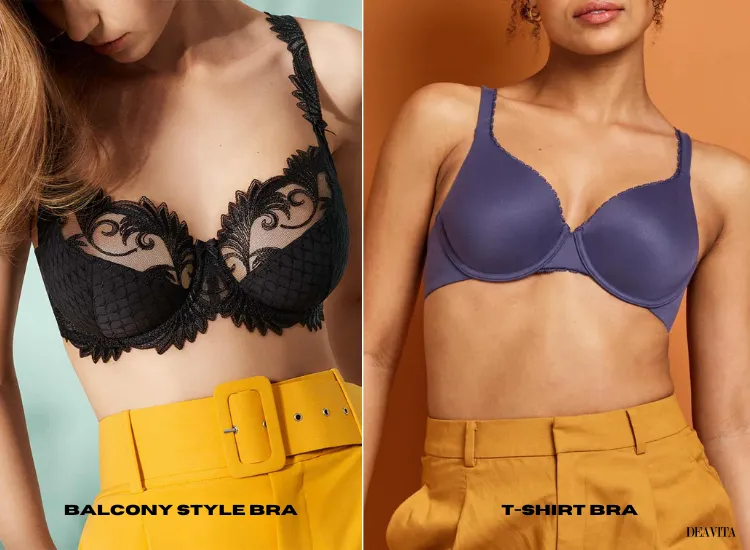 asymmetrical breasts balcony style t shirt bra style