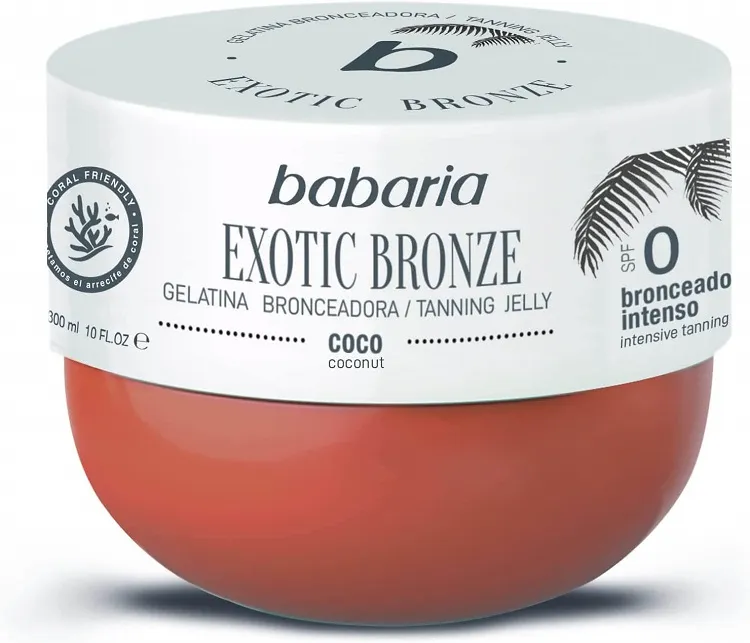 babaria exotic bronze coconut best tan accelerator 2023 vegan coral friendly tanning gelly