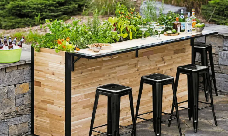 bar stools for guests must have items for outdoor kitchen