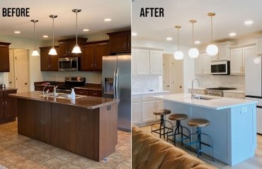 before after diy kitchen cabinet remodel ideas cupboards makeover on a budget