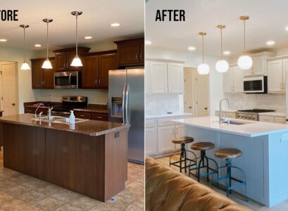 before after diy kitchen cabinet remodel ideas cupboards makeover on a budget