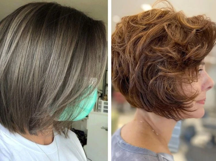 best low maintenance hair color for gray hair for women over 50 mushroom brown light copper