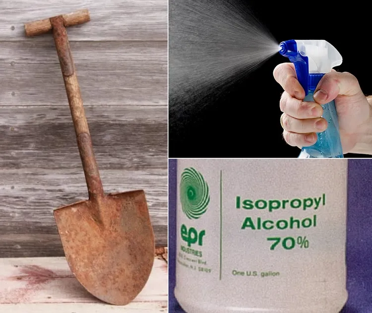 best way to clean garden tools with isopropyl alcohol