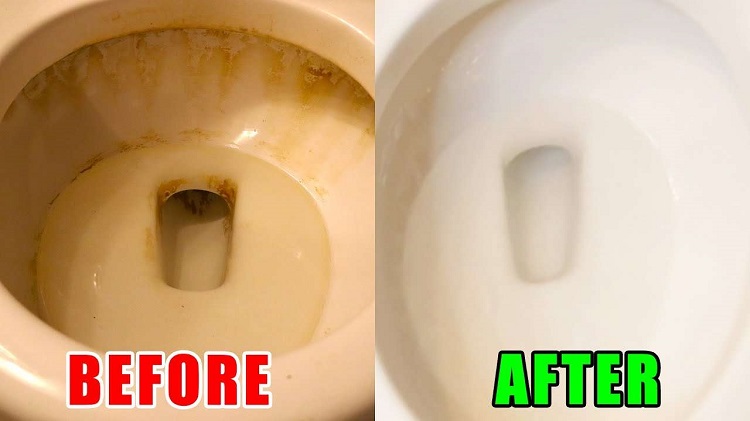 clean stubborn black stains’ from toilets ‘instantly