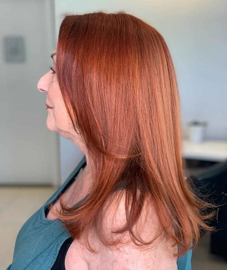 copper red hair trendy hair colors for women over 60