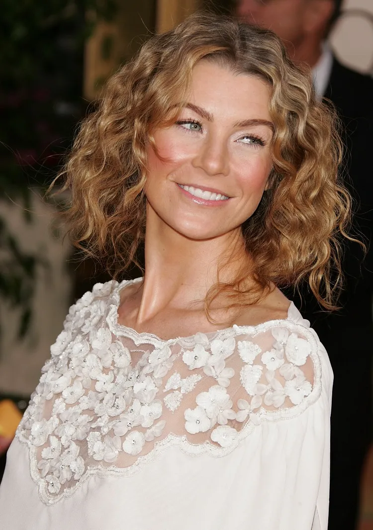 curly long bob middle part women over 50 trendy summer haircut ellen pompeo