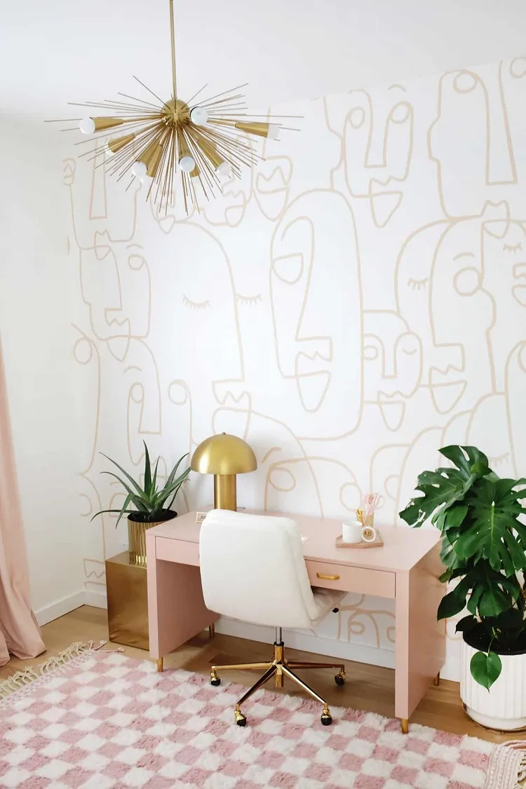 decorating idea recycle wallpaper remnants hide an ugly wall without repainting it
