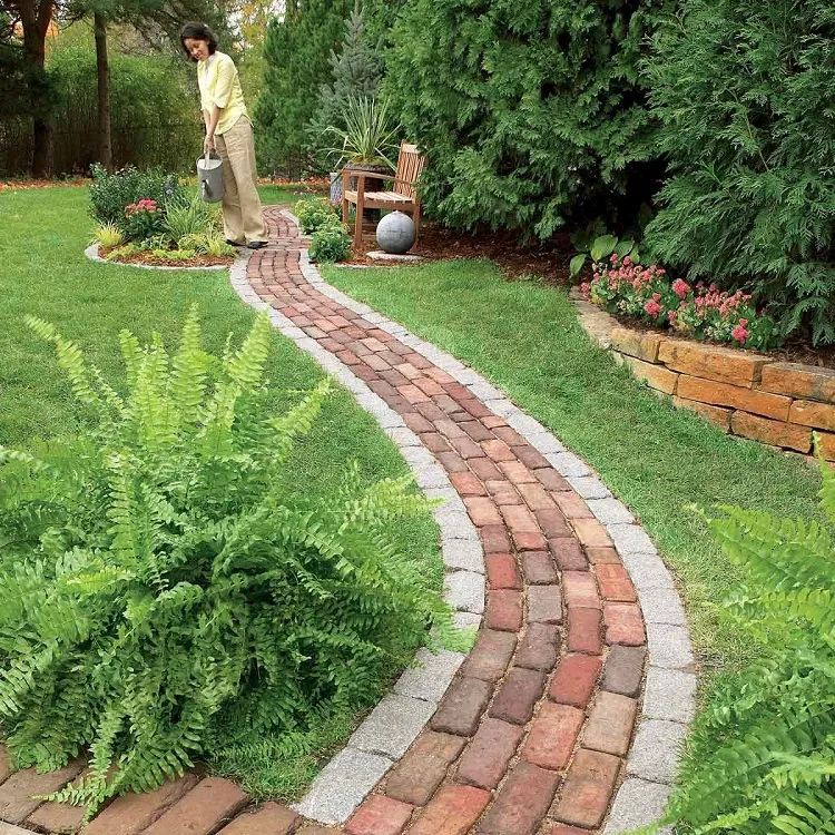 does a paver walkway need a slope for the water to flow