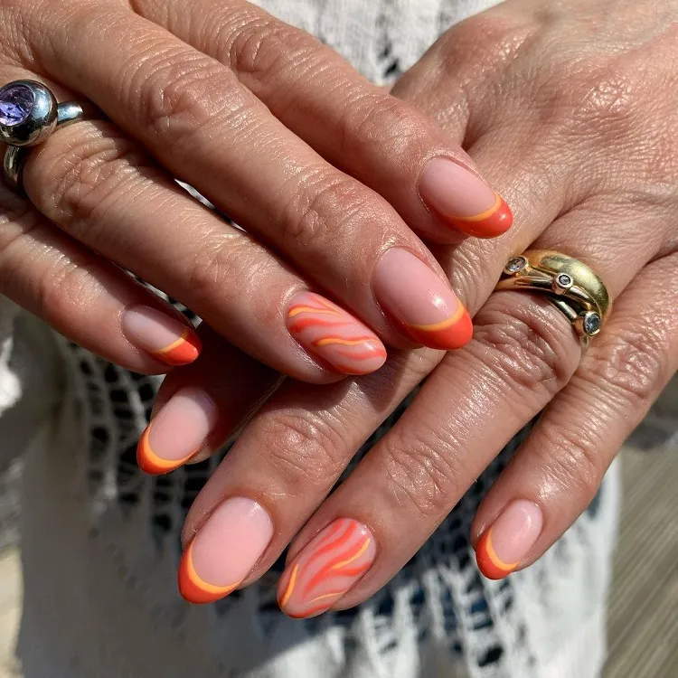 double french manicure for women over 50 summer 2023 trends