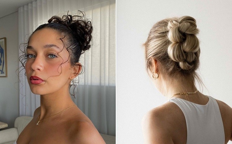13 Easy Updo Hairstyles With Bangs 2023 - Wear Next.