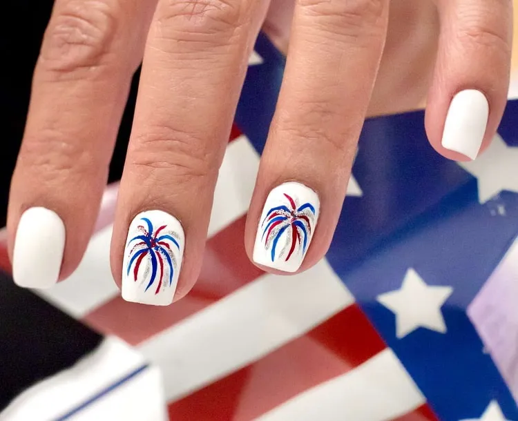 festive fourth fo july nails fourth of july nails with fireworks