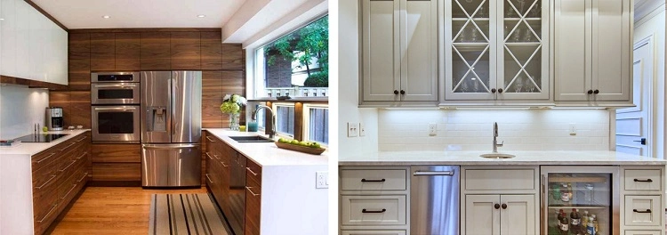 frameless vs face framed kitchen cabinets