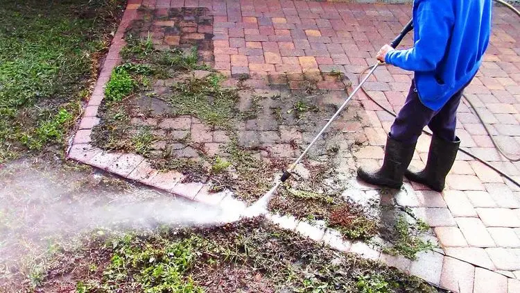 get rid of weeds with pressure cleaner