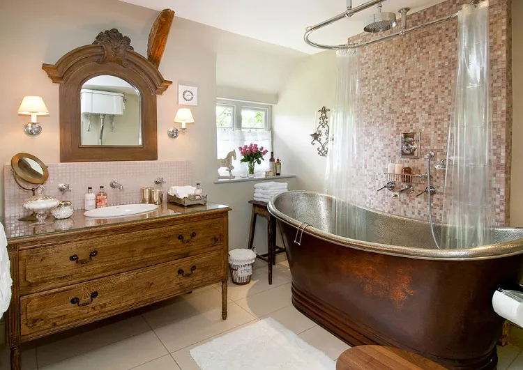 how to refresh an old bathroom without renovating it add new tiles on the walls