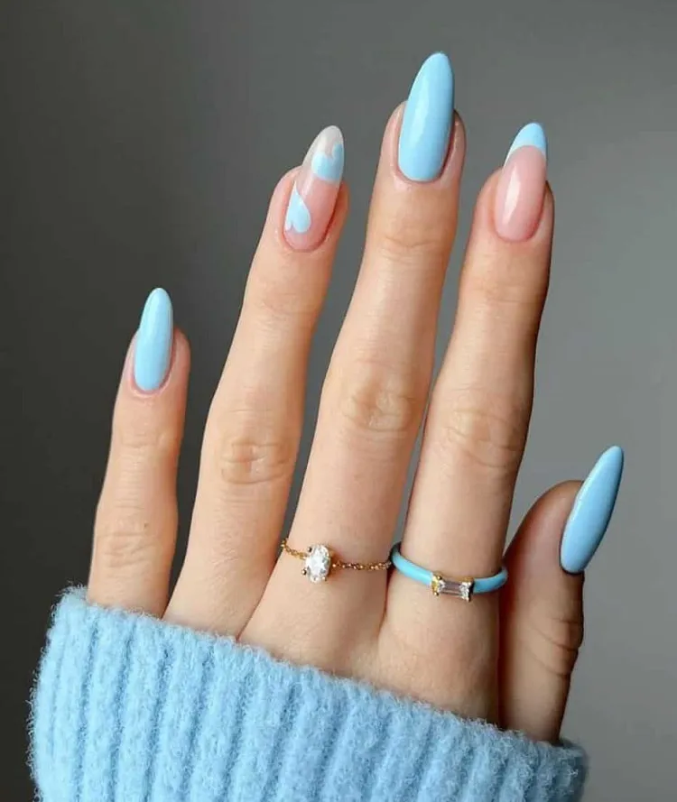 light blue nail designs for summer