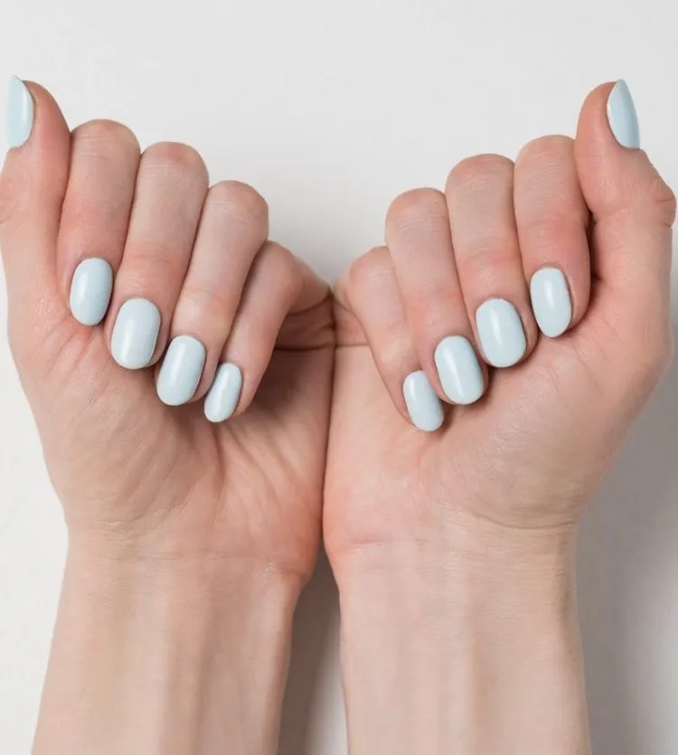 light blue nail designs simple
