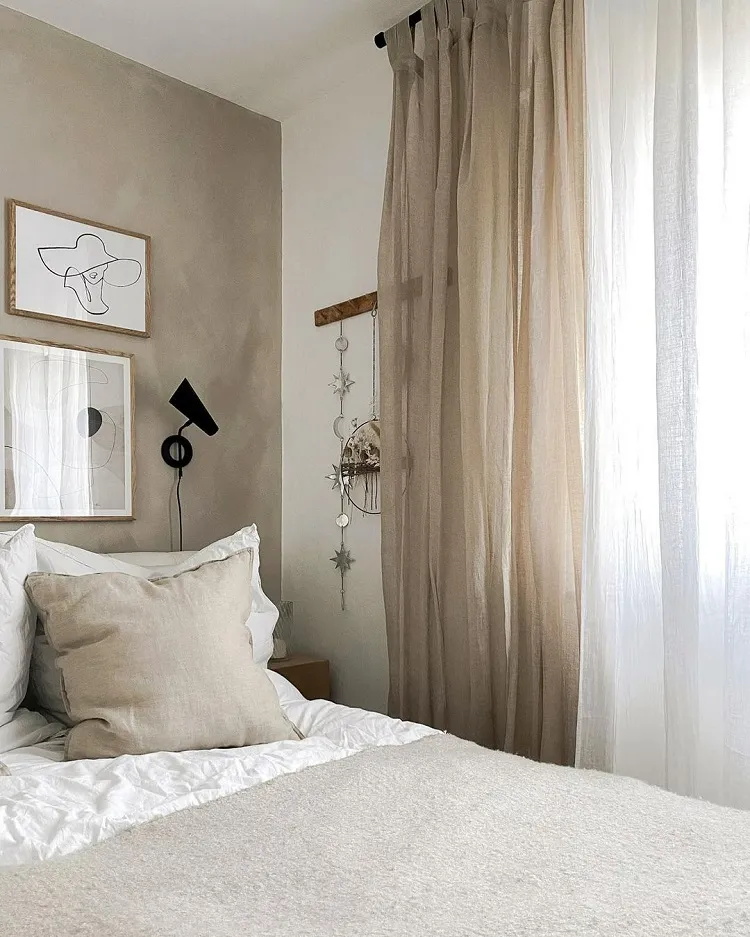linen curtains bedroom decor french interior design on a budget 2023