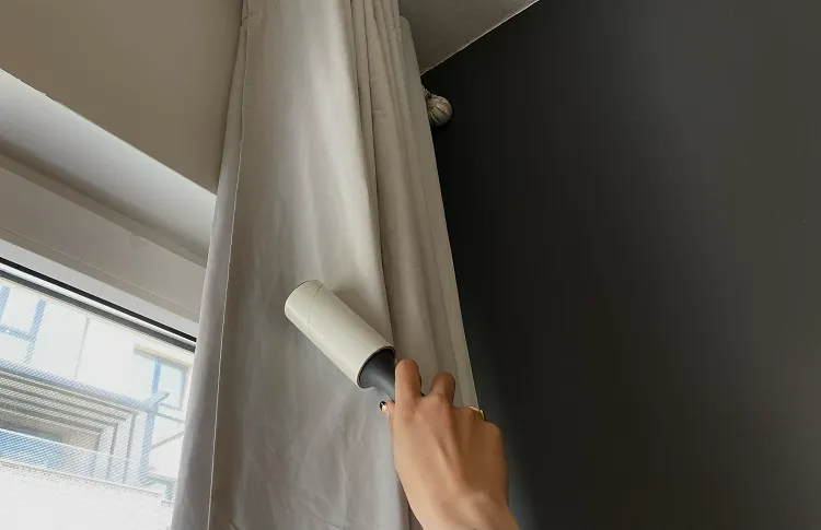 lint roller cleaning curtains dust tips tricks diy