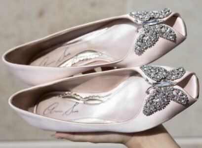 open toe ballet flats with rhinestones 2023 shoes trends