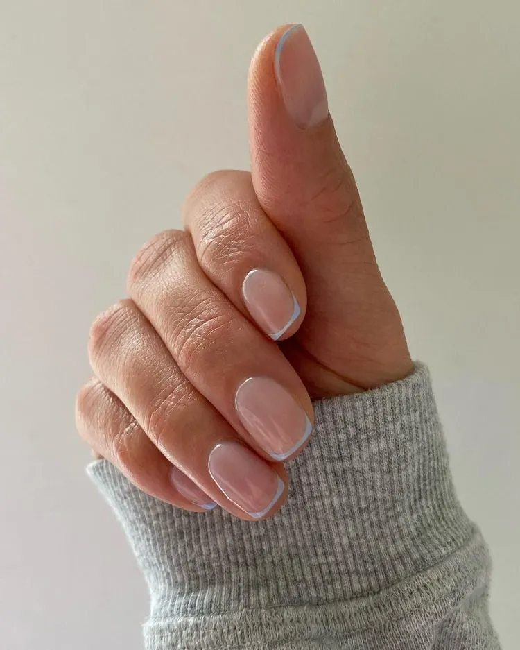 perfect classy short french nails