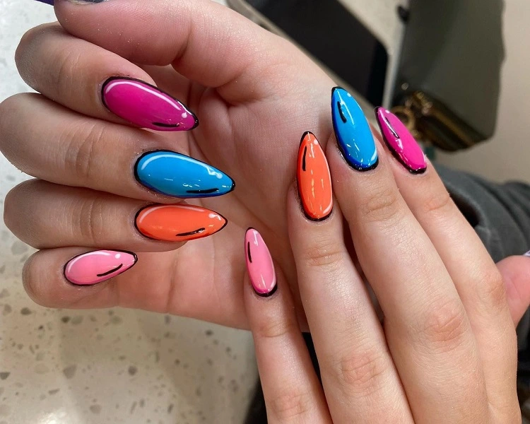 pop art nail designs summer manicure ideas 2023