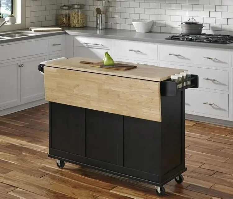 portable drop leaf kitchen island extra countertop space